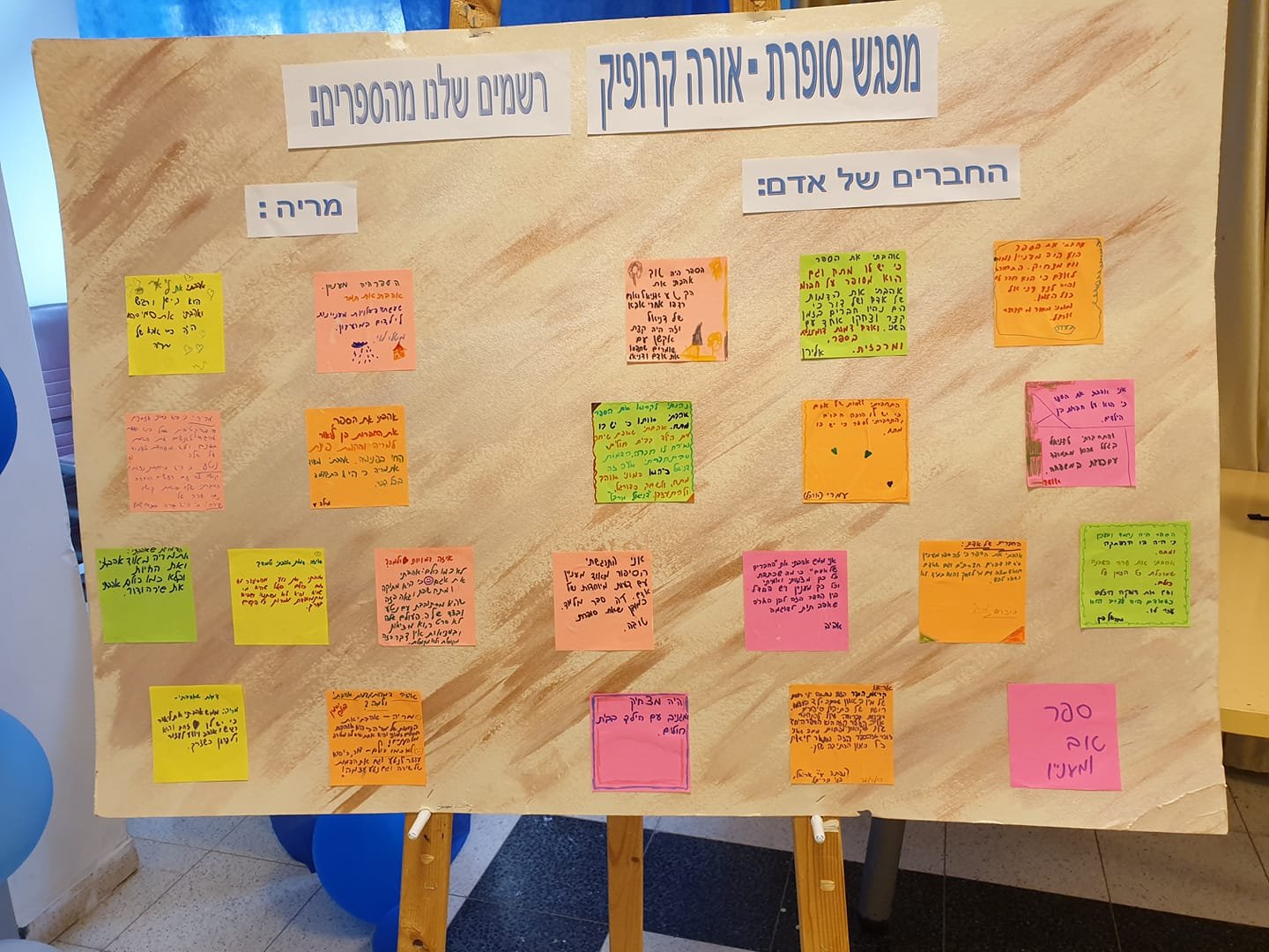 רשמים מהספרים - חברים של אדם, מריה